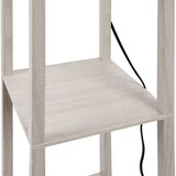 thumbnail of Lámpara de Pie de Madera con 3 Estantes para Bombilla E27 Potencia Máx. 40W Lámpara Moderna para Salón Dormitorio 26x26x160 cm Roble y Blanco