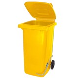 thumbnail of BRB 120 Liter Mülltonne/Müllgroßbehälter, gelb, mit Fußpedal für handfreie Bedienung