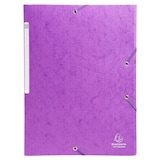 thumbnail of Exacompta  Cod. 55757E - Cartella 3 lembi con elastici Maxi Capacity Scotten cartoncino lustré 425 g/mq - 24x32cm viola  - Confezione da  50 pz.