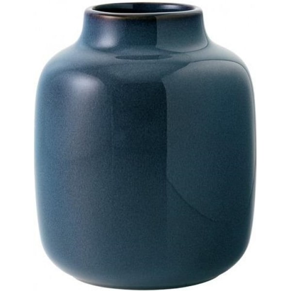like. by Villeroy & Boch Lave Home Vase Nek bleu uni klein 155mm
