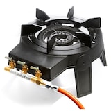 thumbnail of Wokbrenner/Gaskocher 9,2 KW mit zusätzlichem Topfträger + Gasschlauch und Druckminderer (Gusseisen Hockerkocher, Asia Kocher, Gastrokocher,  Wok)