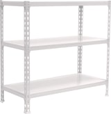 thumbnail of SimonRack Estantería Metálica, 1000x1100x400 mm, 3 Alturas, Bandeja Metal, 200 kg de Punto Flexión, Blanco - Simonclick