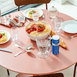 thumbnail of Table à manger ronde 4 personnes D100 cm rose saumon