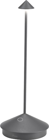 thumbnail of Pina Pro LED-Tischleuchte, dunkelgrau, wiederaufladbar und dimmbar, kabellos, Safran, 2200-2700-3000K, IP54, 12 Stunden Akkulaufzeit