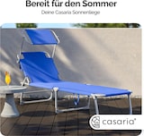 thumbnail of CASARIA® 2er Set Sonnenliege mit Dach Klappbar Gartenliege Wetterfest Liege Blau