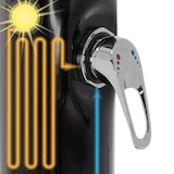 thumbnail of ML-Design Solardusche 20L Rund 222 cm Schwarz Gebogen – Mit schwenkbarem Duschkopf, warmes Wasser bis 60°C, Gartenschlauch-Anschluss, Außendusche