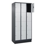 thumbnail of C+P Schließfachschrank Classic PLUS, Sockel, 3 Abteile, 1950x900x500mm, 7016/703