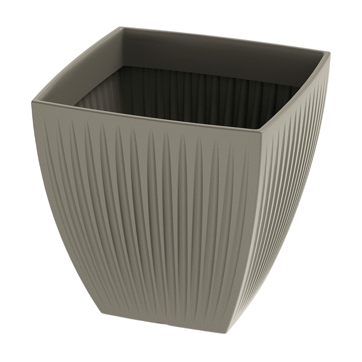 Prosperplast - Blumentopf aus rotationsgeformtem Kunststoff 69L Ø48x48cm in farbe Mokka - Latia Square MIDL ETHICK