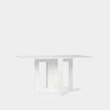 thumbnail of KLAST Mesa de comedor plegable rectangular lacada en blanco Anika