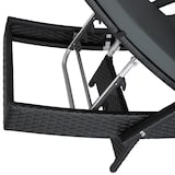 thumbnail of tectake Espreguiçadeira de rattan OCÉANE de alumínio  Preto