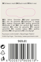 thumbnail of Paulmann URail Verbinder 2er-Set Endkappe 2er-Set 13x21mm Schwarz matt 96961