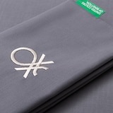 thumbnail of Benetton - 2-delige beddenset (dekbedovertrek 150x220 + kussensloop 63x63 cm) donkerblauw/beige