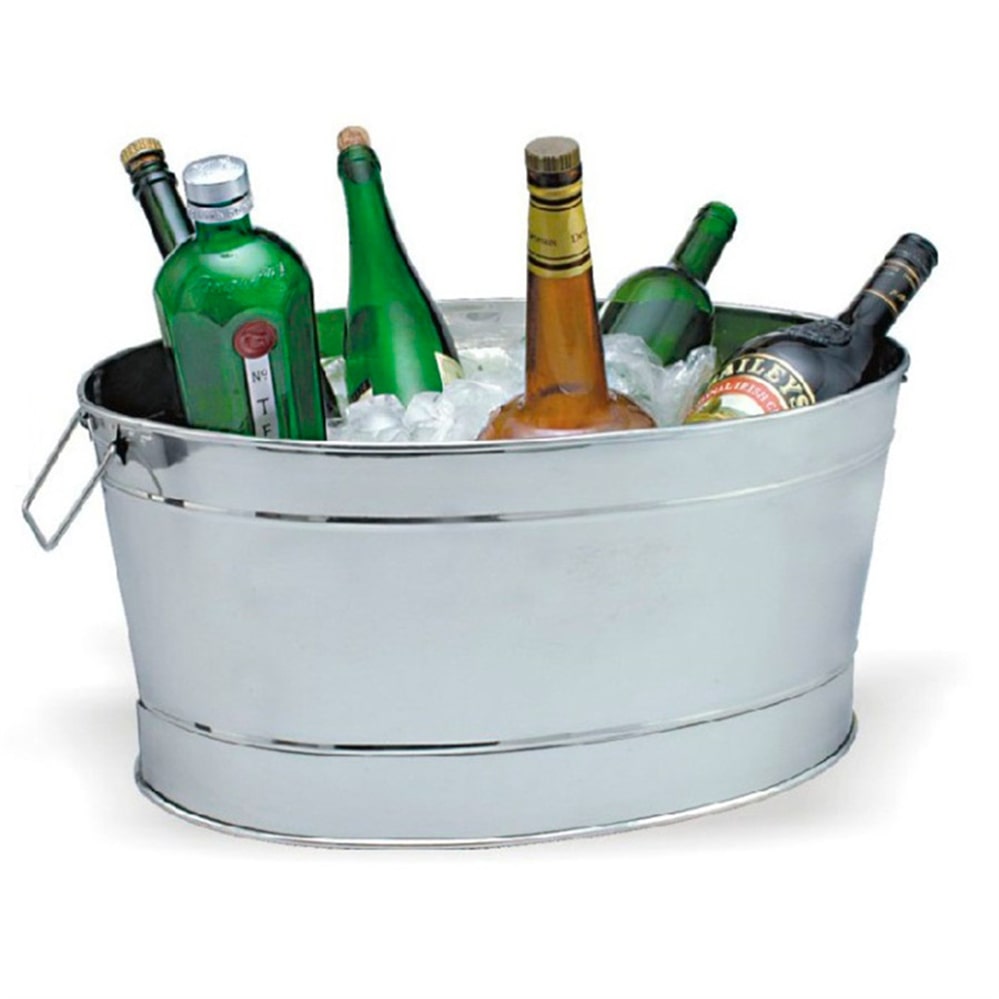 Garcia de Pou - Seau Grand Ovale 52X36X24,5 Cm Argente Inox