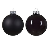 thumbnail of 20 Weihnachtskugeln 6cm Glas Christbaumkugeln Weihnachtsbaum Set Schwarz