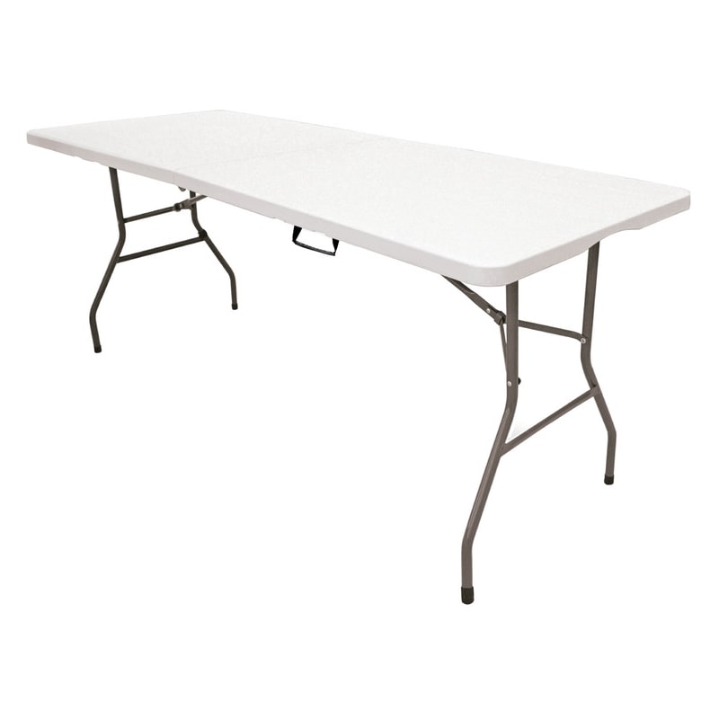 Mesa Plegable Normativa de Uso Público 180x70x74 cm – Portátil, Tablero HDPE 3,5 cm 6-8 Adultos, Multiusos Jardín / Catering The HomeWeeks