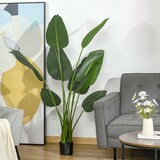 thumbnail of Árbol de Plátano Artificial 160 cm con Maceta y 10 Hojas Realistas Planta Tropical Sintética para Decoración en Interior y Exterior Oficina Hogar