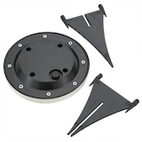 thumbnail of Lumisky 8 DECKY D12CM runde Solarleuchte Stahl Grau