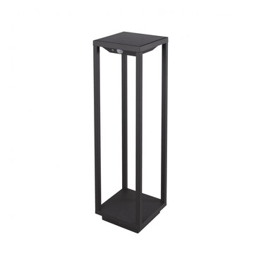 Lanterna Home solare grigio scuro a led da 2,2w a batteria IP54 Zafferano
