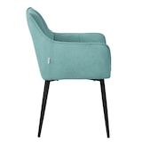 thumbnail of ML-Design – Esszimmerstühle 6er Set – Petrol Frotteestoff | dick gepolstert, Armlehnen, Metallbeine, ergonomischer Loungesessel