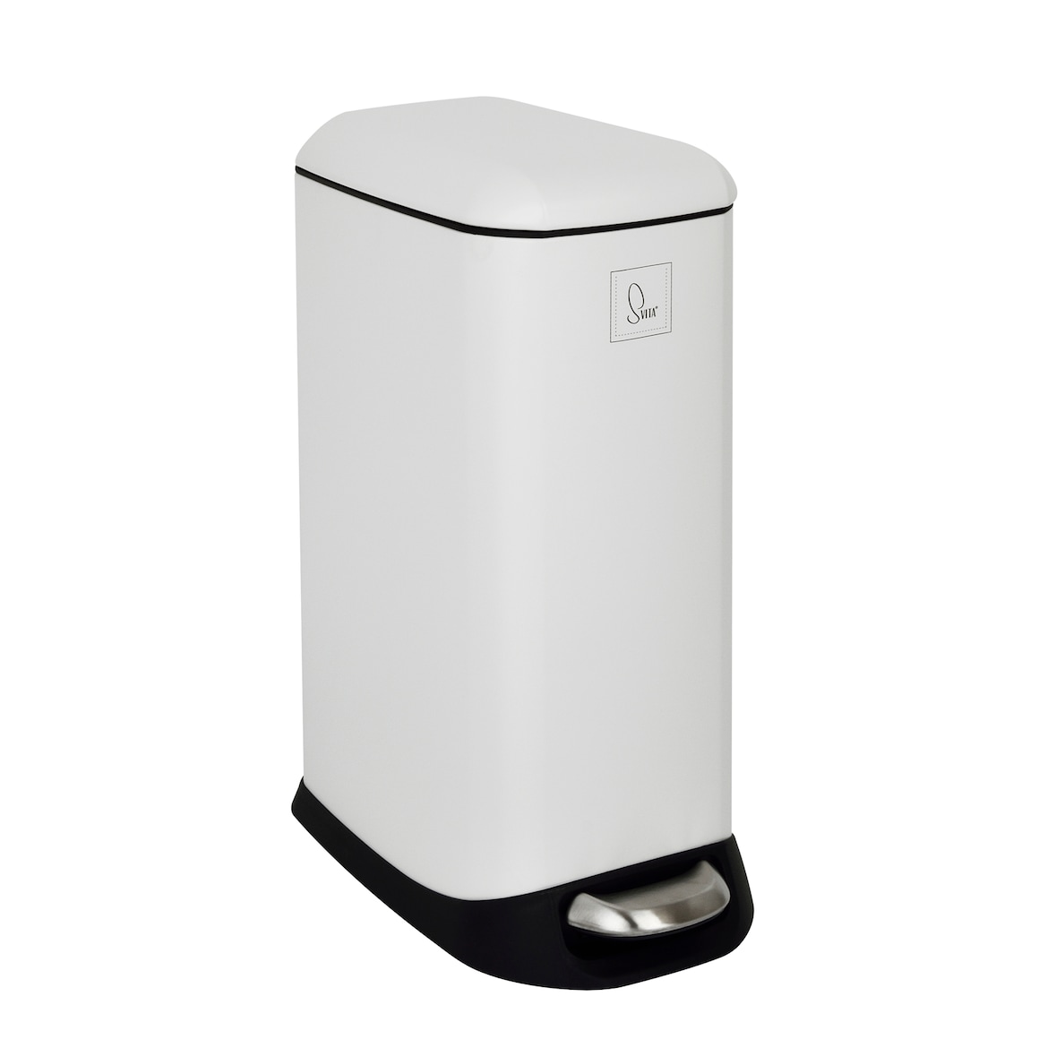 SVITA TS12 prullenbak pedaalemmer afvalbak 12l incl. binnenemmer pedaal wit