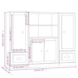 thumbnail of Helloshop26 - Buffet Sideboard Kommode Kleiderschrank Aufbewahrungsmöbel Organizer für Küche Wohnzimmer Lounge 3-teilig 02_0037061