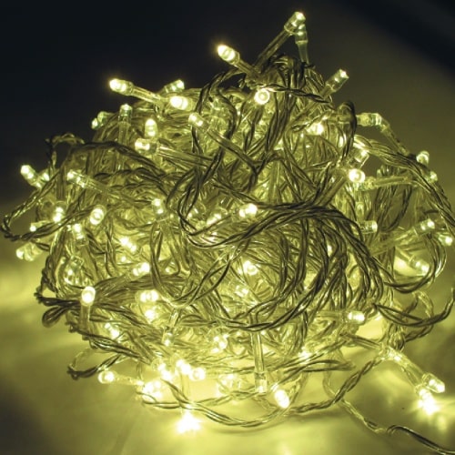 96er LED Lichterkette Außen Innen Partylichterkette Weihnachtslichterkette warmweiß : 96 LED´s : Warmeiß : Transparent