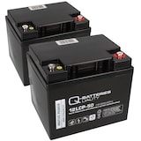 thumbnail of Blei Akku 2x 12V 50Ah kompatibel 24V Rollstuhl Elektromobil E-Scooter Seniorenmobil