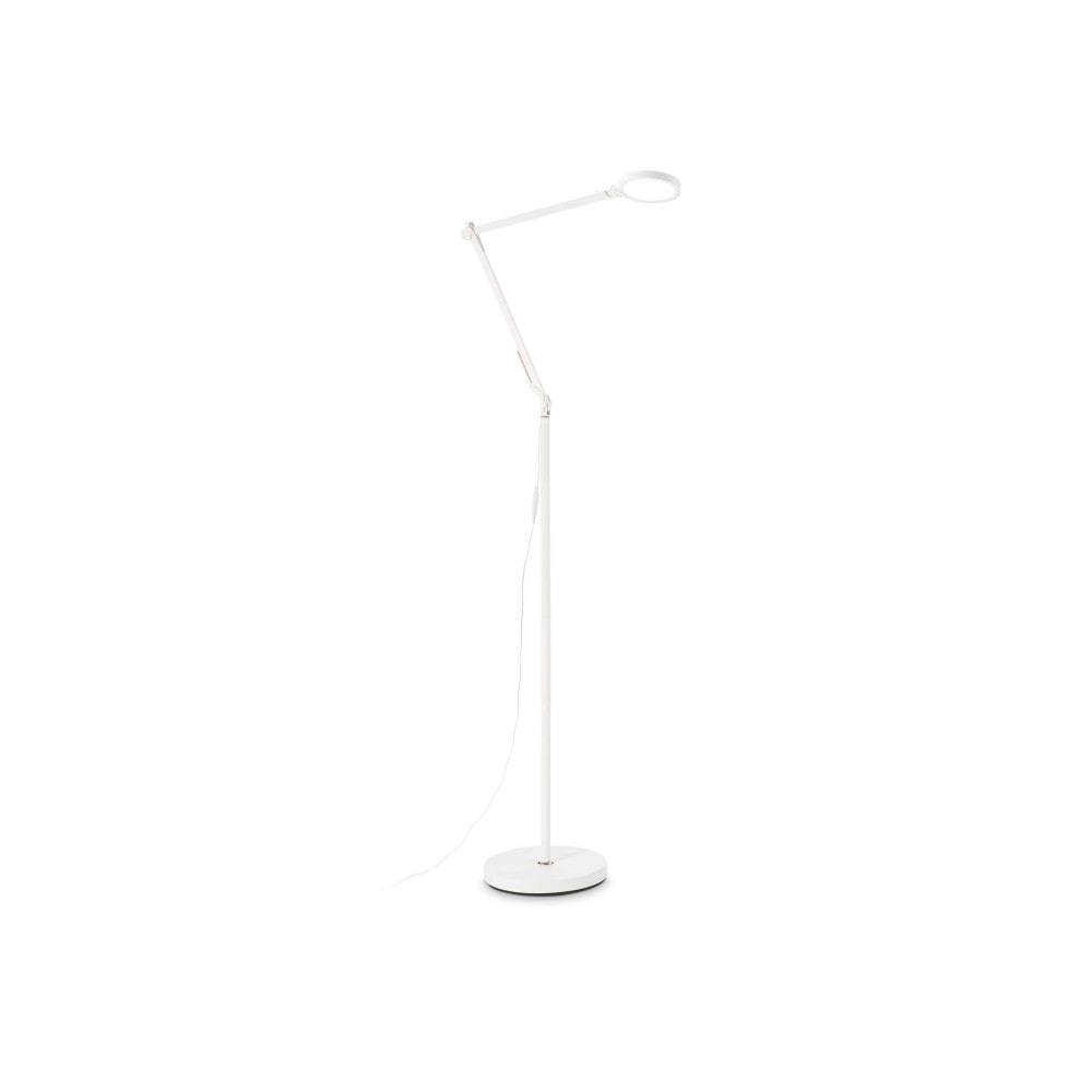 futura pt1, candeeiro de pé técnico branco, ideal lux