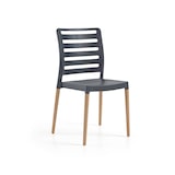 thumbnail of Cadeira Diva, Perna Madeira, Pack 30 Unid. - Antracite Mr