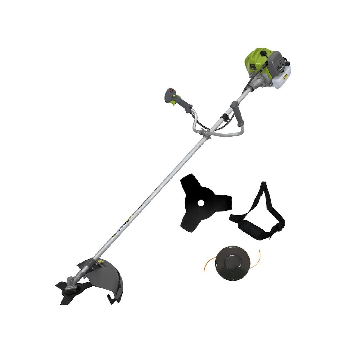 43 Cm3 Thermische Bosmaaier 2T 1.5CV Motor + 3-tands Mes + Draadspoel + VITO Draagriem