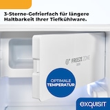 thumbnail of Exquisit Kühlschrank mit Gefrierfach, 82 Liter, Freistehend, Kompakt, 3-Sterne, KS5117-3-010E weiss