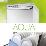 thumbnail of Lavavasos profesional KROMO AQUA 40 de acero inoxidable SIN bomba de desagüe. Lavavajillas para cocina industrial de bar, restaurante y hostelería.