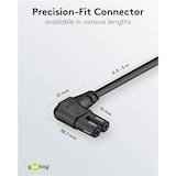 thumbnail of Goobay 97354 Euro Anschlusskabel beidseitig abgewinkelt, 3 m, Schwarz, 3 m - Eurostecker (Typ C, CEE 7/16) > Gerätebuchse C7