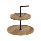 thumbnail of JENS Living Etagere - Mango hout - 2 laags - ∅26 x 28 cm - Bruin