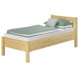thumbnail of Hohes Holzbett 90x200 Kiefer natur Seniorenbett Einzelbett Zubehör wählbar V-60.55-09 ohne Zubehör