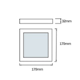 thumbnail of 13W LED Aufputz Deckenlampe Panel Deckenleuchte Eckig | 1020 Lumen | 17x17 cm | Neutralweiß (4000 K)