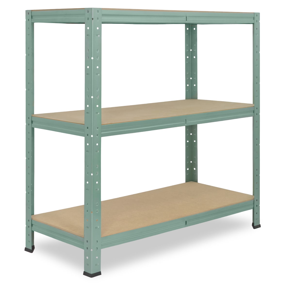 shelfplaza HOME Schwerlastregal 100x60x50 cm in grün mit 3 Böden und 175 kg Traglast pro Boden