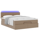 thumbnail of vidaXL Ottoman-Bett mit Matratzen & LEDs 140x190cm Kunstleder
