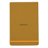 thumbnail of Rhodiarama Webnotepad 9x14 cm, mit festem Einband, 96 Blatt liniert, mikroperforiert, Papier 90g, mit Gummizugverschluss - Gold 194340C