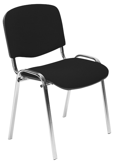SIGMA Bezoekerstoel VC01, staal/stof, zwart