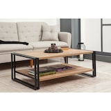 thumbnail of Dmora Tavolino da salotto Dpierozz, Tavolo basso da caffè, Portariviste per divano, Ripiano da soggiorno, 110x70h40 cm, Quercia e Nero