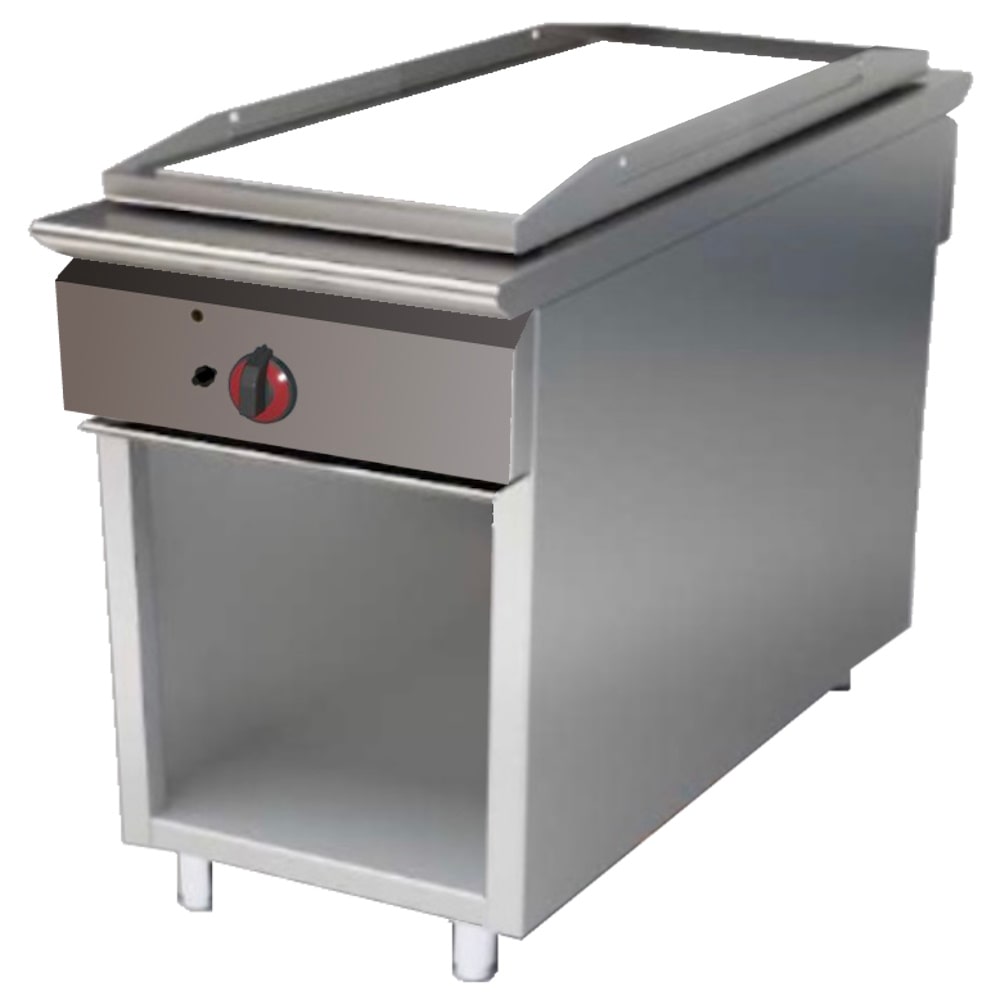 EURAST - Platte-frytop cd 15 mm gas glatt auf offenem untergestell - 450x1050x900 mm - 10 Kw - 40094510