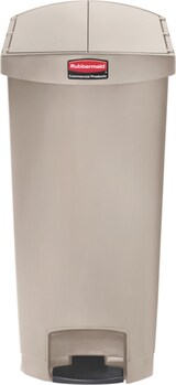 thumbnail of Rubbermaid Slim Jim Step On Container End Step Pedal-Abfalleimer | 68 Liter, HxBxT 78,1x37,3x56,2cm | Polyethylen | Beige
