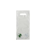 thumbnail of Witte LDPE plastic tas voor 1 fles met uitsnijdingen 19 x 40 + 4,5 cm per 1000 - Gimex