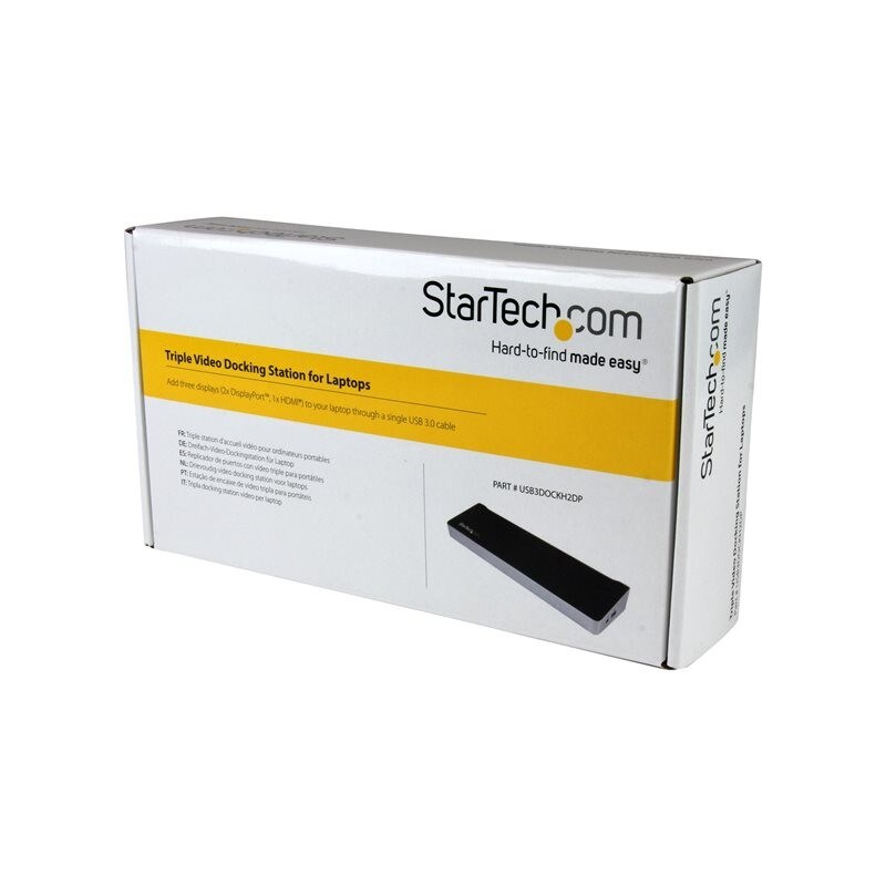 StarTech.com Triple-Video Laptop Dockingstation USB 3.0 Docking Station GigE