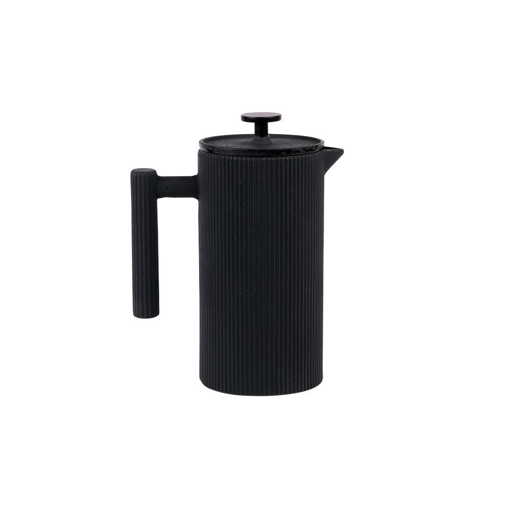 Cafetière à piston en fonte Tekoa gris 0,8L -  Rond Fonte émaillée Table Passion 15.00x9.00 cm