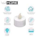 thumbnail of WellHome - Juego de 24 Velas LED en Blanco Cálido parpadeante Ø3,8cm