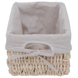 thumbnail of Scaffale cassettiera con 4 ceste shabby vintage legno di paulonia 28x25x74cm bianco