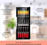 thumbnail of Beersafe 7XL Kühlschrank 242 Liter 5 Böden Panoramaglastür Edelstahl Schwarz