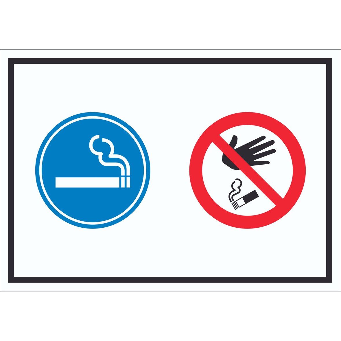 Schild Raucherbereich Boden verboten Symbol A0 Rückseite selbstklebend